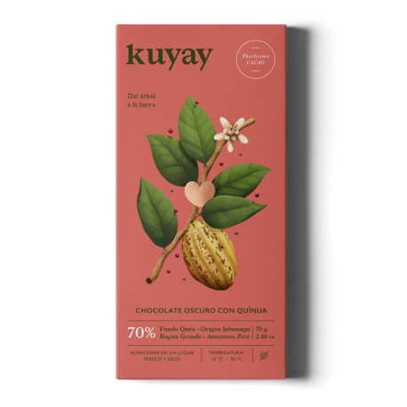 Chocolate Oscuro 70% con Quinua Kuyay 70g - EL INTI - Tu Tienda Peruana