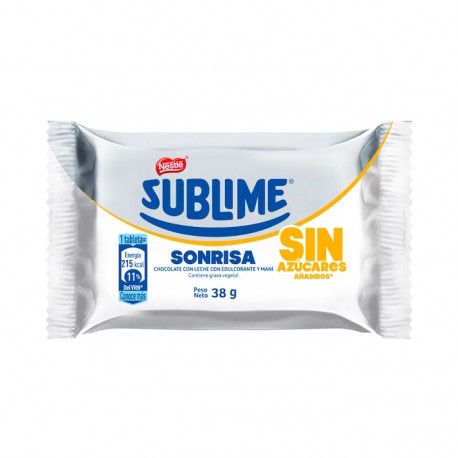 Sublime Clásico SIN AZÚCARES AÑADIDOS Nestlé 38g - EL INTI - Tu Tienda Peruana