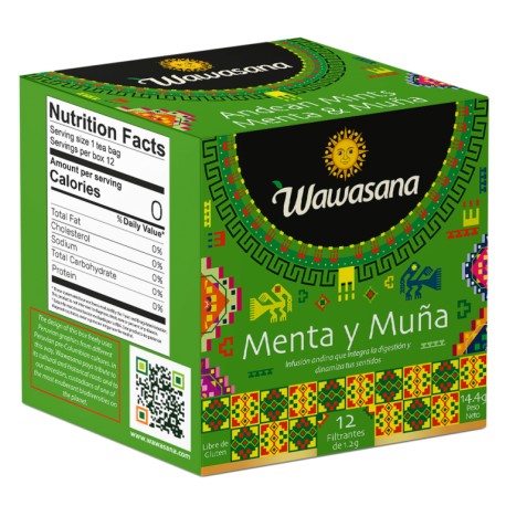 MentAndina Infusión de Muña y Menta Wawasana 12x1,5g