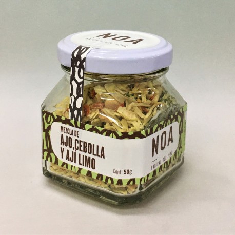 Mezcla de Ajo, Cebolla y Ají Limo Noa 50g