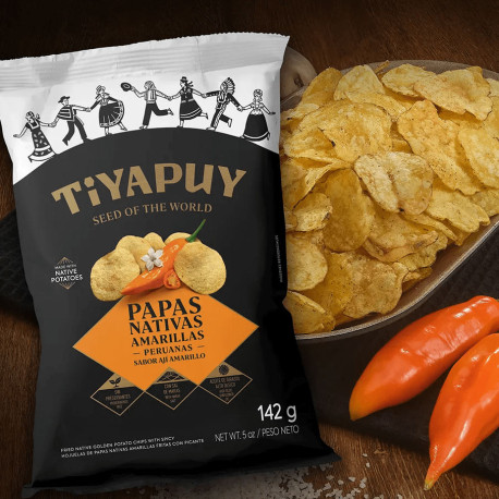 Papas Nativas Amarillas Picantes al Ají Amarillo Tiyapuy 142g